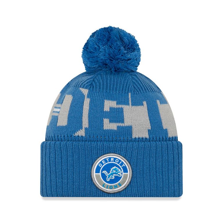 Gorras New Era Beanies Azules - Detroit Lions On Field Kids 13728EIOH